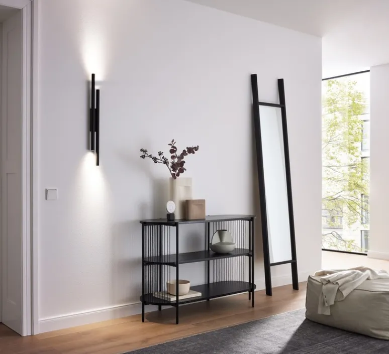 Applique*Wever&Ducré Applique murale, Match 4.0, , LED, dim, 2700K, 1540 lm, L5,4cm, H72cm - noir
