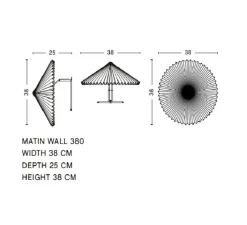Applique*HAY Applique murale, Matin 380, , LED, dim, 2800K, 150 lm, Ø38cm, H25cm - lavande