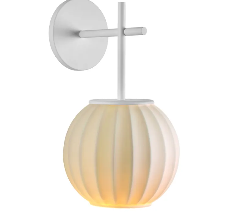 Applique*Carpyen Applique murale, Mei, Diffuseur A, structure he, Ø18cm, H16cm - blanc