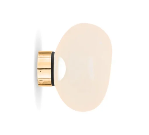 Applique*Tom Dixon Applique murale, Melt Mini, , LED, dim, 3000K, 800 lm, Ø25cm, H28cm - opal, doré