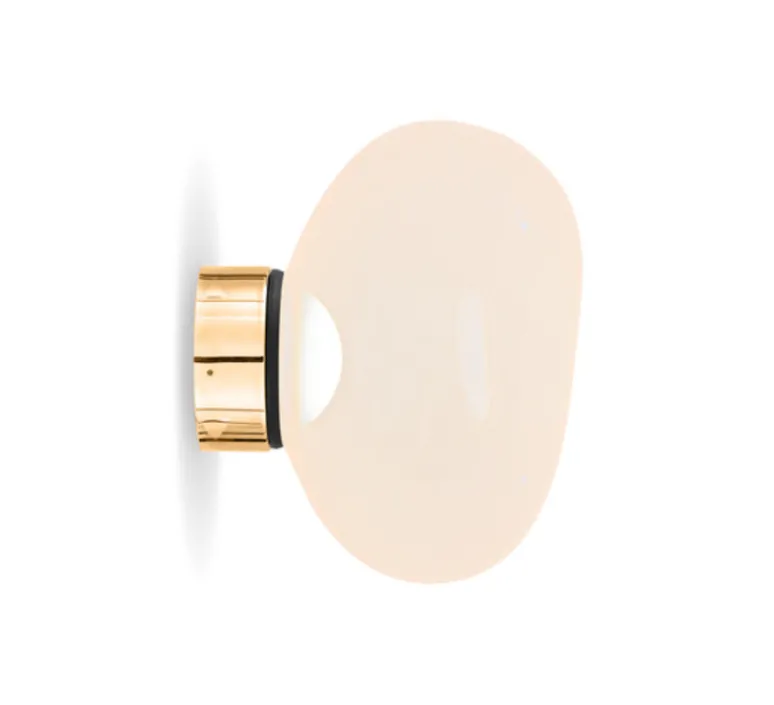 Applique*Tom Dixon Applique murale, Melt Mini, , LED, dim, 3000K, 800 lm, Ø25cm, H28cm - opal, doré