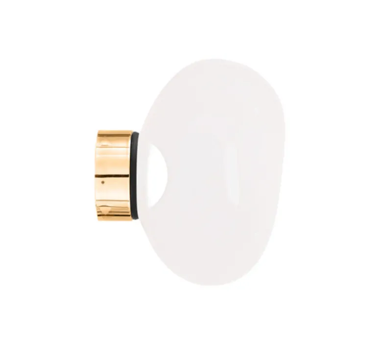 Applique*Tom Dixon Applique murale, Melt Mini, , LED, dim, 3000K, 800 lm, Ø25cm, H28cm - opal, doré