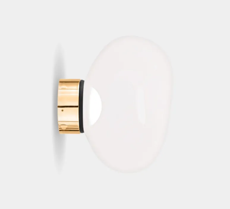 Applique*Tom Dixon Applique murale, Melt Mini, , LED, dim, 3000K, 800 lm, Ø25cm, H28cm - opal, doré