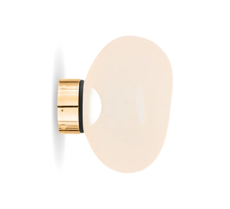 Applique*Tom Dixon Applique murale, Melt Mini, , LED, dim, 3000K, 800 lm, Ø25cm, H28cm - opal, doré