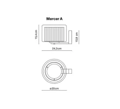 Applique*Marset Applique murale, Mercer, , Ø24,3cm - naturel