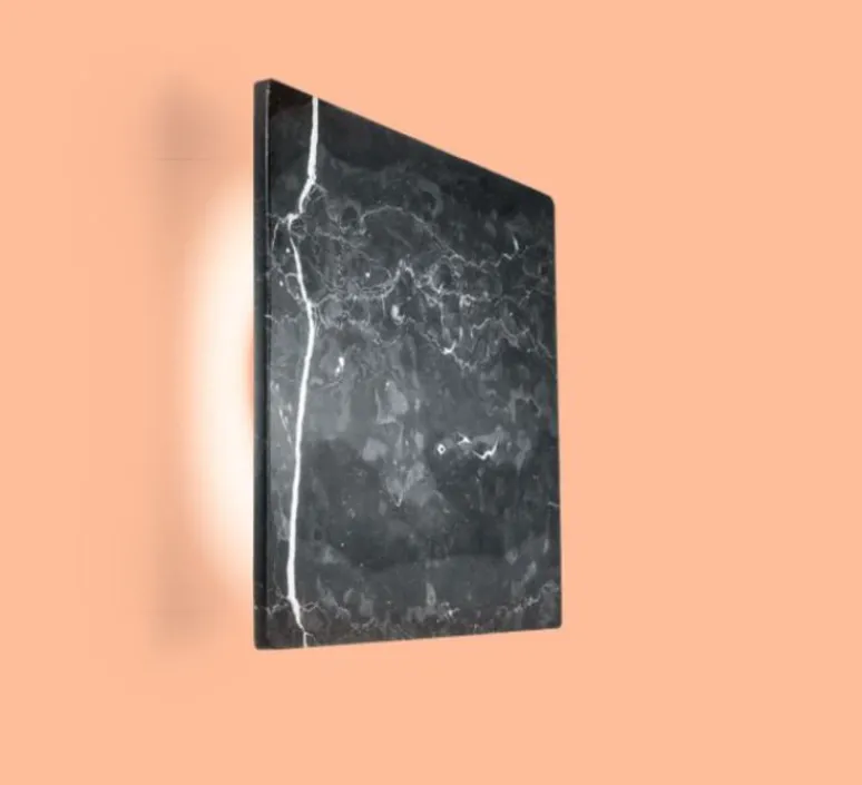 Applique*Wever&Ducré Applique murale, MILES 3.0 carré, , LED, 3000K, 430lm, L30cm, H30cm - marbre noir