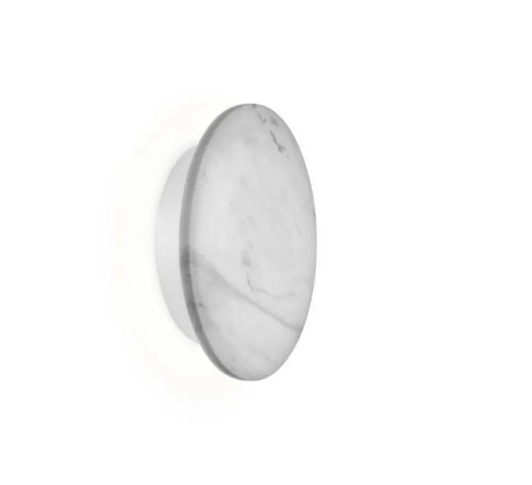 Applique*Wever&Ducré Applique murale, MILES 2.0 round, , LED, 2700K, 400lm, Ø19cm, P3,7cm - marbre blanc
