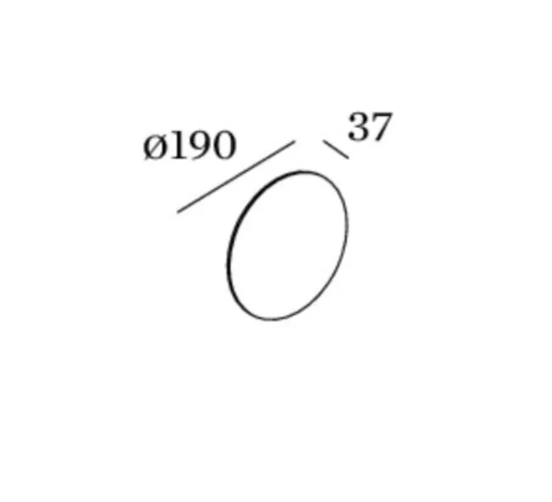 Applique*Wever&Ducré Applique murale, MILES 2.0 round, noir marbré, LED, 3000K, 430lm, Ø19cm, P3,7cm - marbre noir