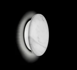 Applique*Wever&Ducré Applique murale, MILES 2.0 round, blanc marbré, LED, 3000K, 430lm, Ø19cm, P3,7cm - marbre blanc