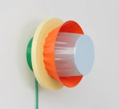 Applique*Warren & Laetitia Applique murale, Mina L avec câble, , Ø20cm, H20cm - orange, jaune, vert