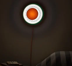 Applique murale, Mina L avec câble rose, jaune, bleu, vert, Ø20cm, H20cm - Warren & Laetitia