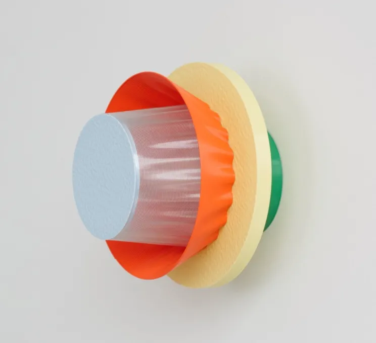 Applique murale, Mina L, orange, jaune, vert, Ø20cm, H20cm - Warren & Laetitia