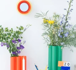 Applique murale, Mina S, orange, jaune, vert, Ø17cm, H17cm - Warren & Laetitia