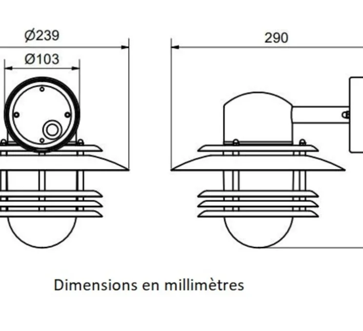 Applique murale, Mira, blanc, IP23, Ø23,9cm, H23,5cm - Belid