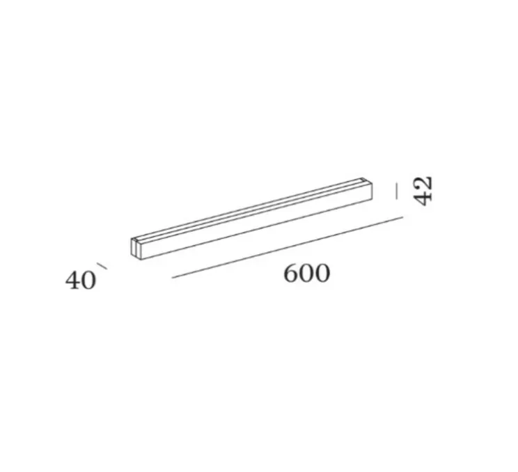 Applique murale, Mirbi long 2.0, blanc, IP44, LED, dim, 2700K, 550 lm, L60cm, H4,2cm - Wever&Ducré