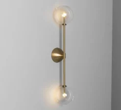 Applique*Schwung Applique murale, Miron , , L15cm, H75cm - laiton brossé