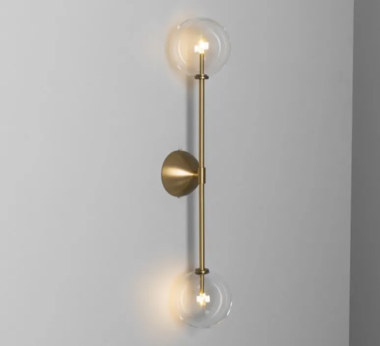 Applique*Schwung Applique murale, Miron , , L15cm, H75cm - laiton brossé