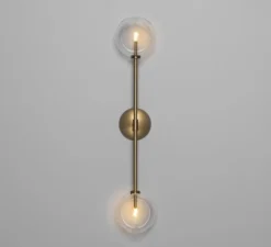 Applique*Schwung Applique murale, Miron , , L15cm, H75cm - laiton brossé