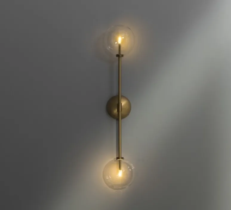 Applique*Schwung Applique murale, Miron , , L15cm, H75cm - laiton brossé