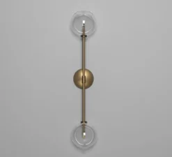 Applique*Schwung Applique murale, Miron , , L15cm, H75cm - laiton brossé