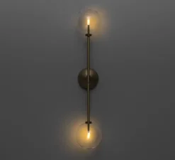 Applique*Schwung Applique murale, Miron , , L15cm, H75cm - laiton brossé