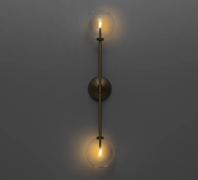 Applique*Schwung Applique murale, Miron , , L15cm, H75cm - laiton brossé