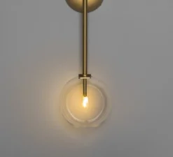 Applique*Schwung Applique murale, Miron , , L15cm, H75cm - laiton brossé