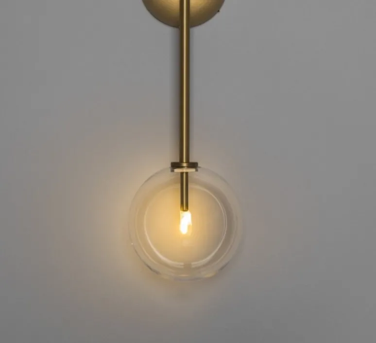 Applique*Schwung Applique murale, Miron , , L15cm, H75cm - laiton brossé