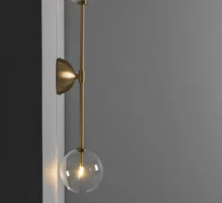 Applique*Schwung Applique murale, Miron , , L15cm, H75cm - laiton brossé