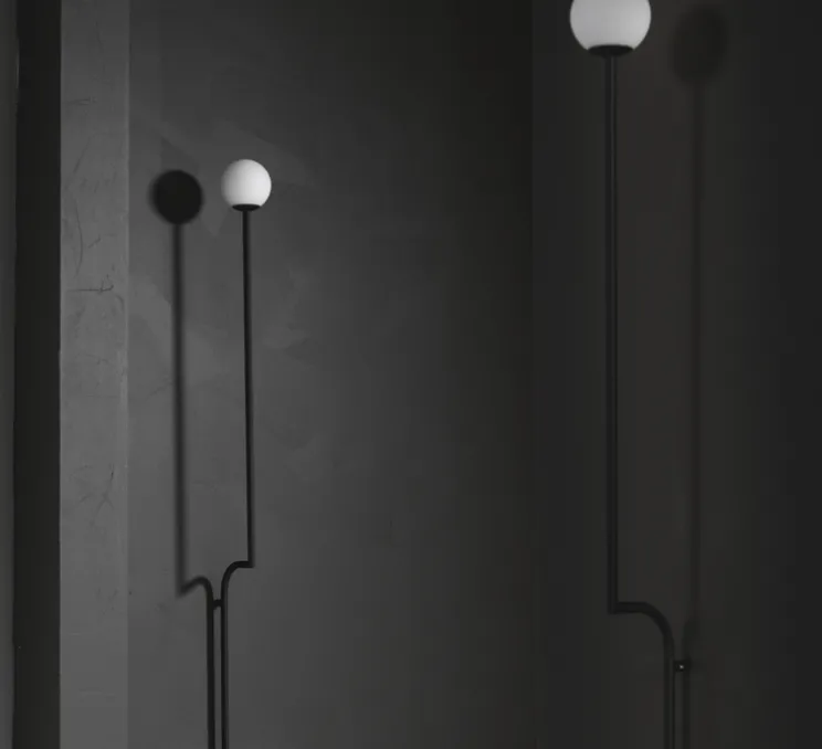 Applique murale, Mobil 150, noir, Ø14cm, H150cm - PHOLC