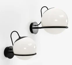 Applique*Astep Applique murale, Model 237/1, , L14cm, H20,3cm - noir