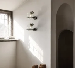 Applique*Astep Applique murale, Model 237/1, , Ø14cm, H15cm - transparent, noir