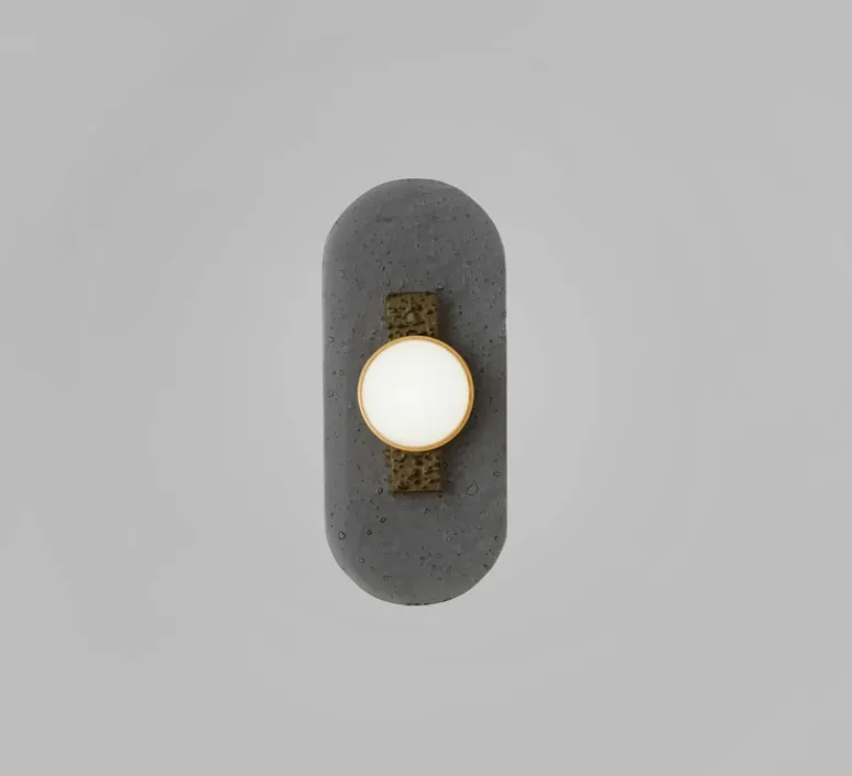 Applique*CTO lighting Applique murale, Modulo single, , LED, dim, 2700K, lm, L12cm, H28cm - verre fumé, laiton satiné