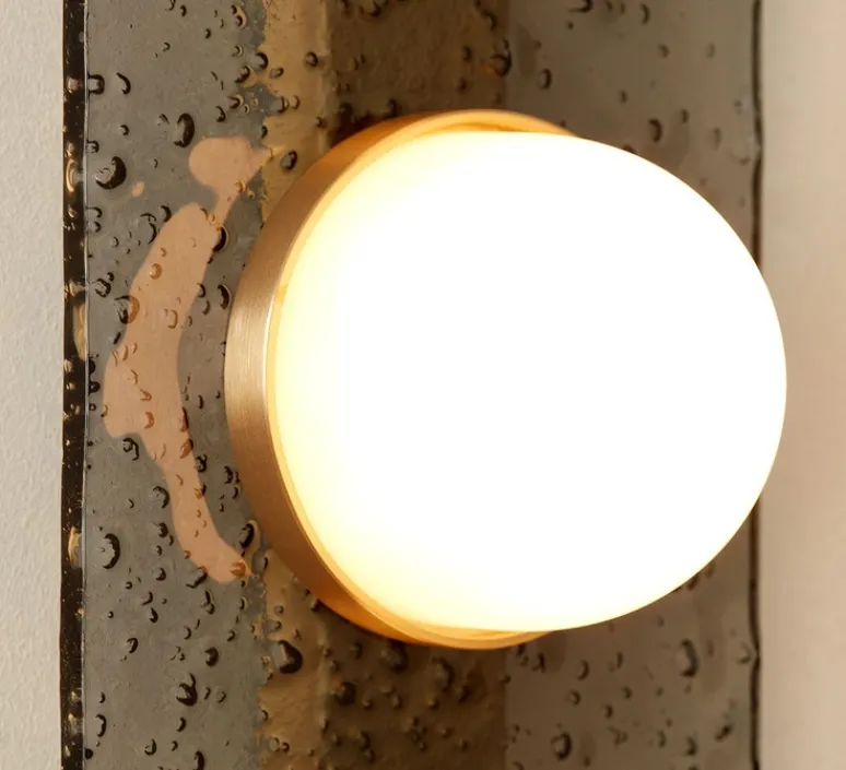 Applique*CTO lighting Applique murale, Modulo single, , LED, dim, 2700K, lm, L12cm, H28cm - verre fumé, laiton satiné