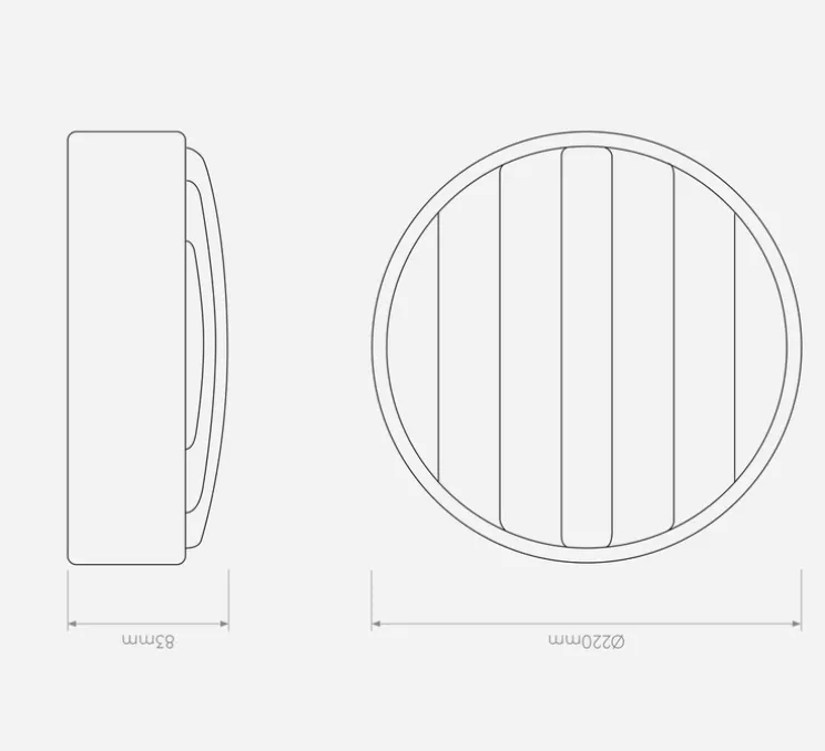 Applique murale, Montréal 220, acier inoxydable brossé, IP44, L22cm, H22cm - Astro