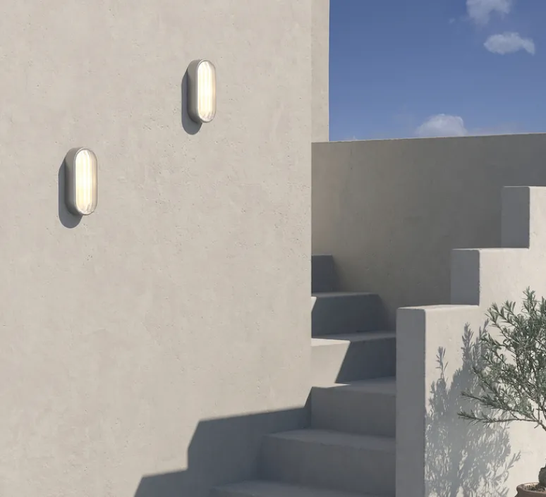 Applique*Astro Applique murale, Montréal oval, , IP44, L12,5cm, H27,5cm - acier inoxydable brossé