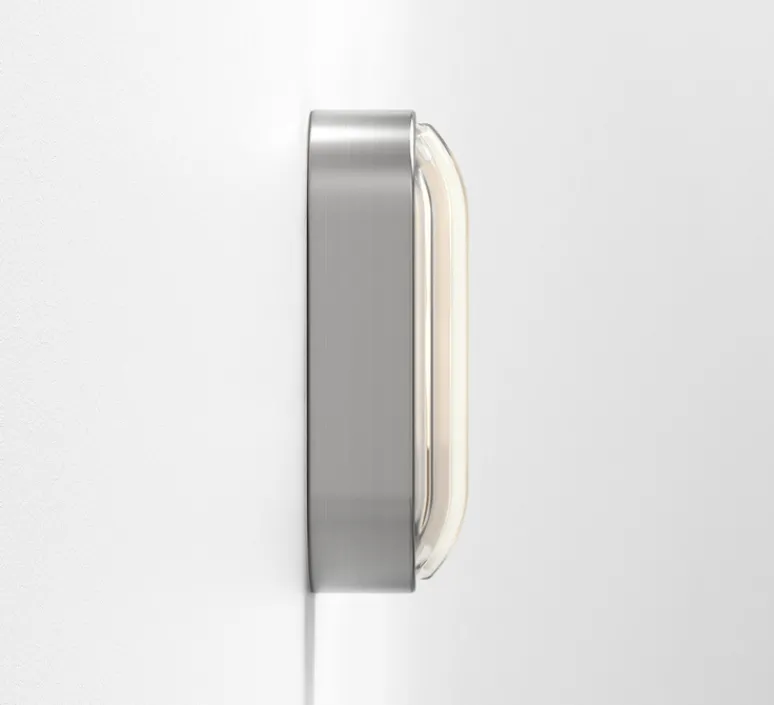 Applique*Astro Applique murale, Montréal oval, , IP44, L12,5cm, H27,5cm - acier inoxydable brossé