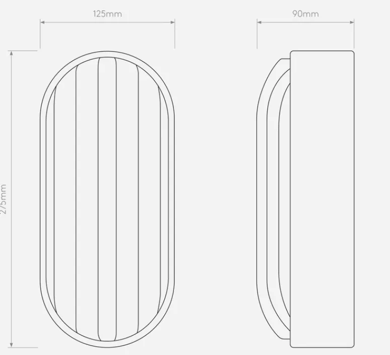 Applique*Astro Applique murale, Montréal oval, , IP44, L12,5cm, H27,5cm - acier inoxydable brossé