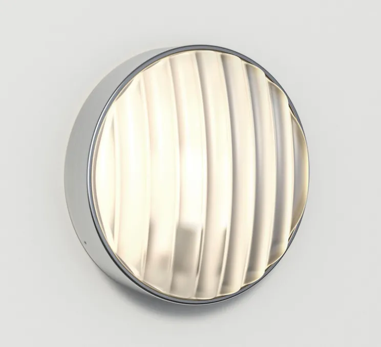 Applique murale, Montreal Round 300 Coastal, acier inoxydable brossé, IP44, L30cm, H30cm - Astro