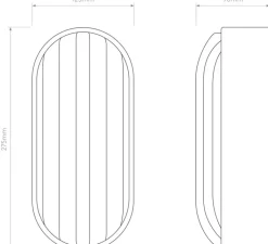 Applique*Astro Applique murale, Montreal Oval Coastal, , IP44, L12,5cm, H27,5cm - laiton brossé PVD