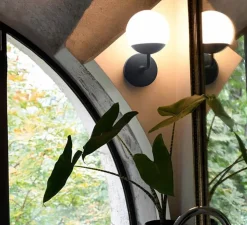 Applique murale, Mooon, carbone, IP54, LED, dim, 2700K à 6000K, 400 lm, L15cm, H25,4cm - Fermob