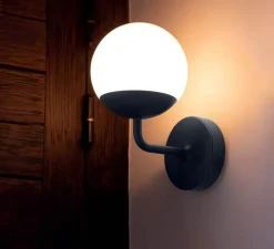 Applique murale, Mooon, carbone, IP54, LED, dim, 2700K à 6000K, 400 lm, L15cm, H25,4cm - Fermob