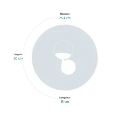 Applique murale, Mooon, carbone, IP54, LED, dim, 2700K à 6000K, 400 lm, L15cm, H25,4cm - Fermob