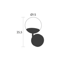 Applique*Fermob Applique murale, Mooon!, , IP54, LED, 5000K, 400 lm, Ø15cm, H25,5cm - Vert Cactus
