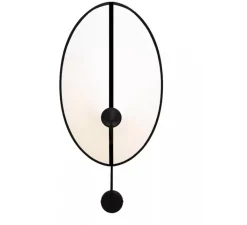 Applique*DesignHeure Applique murale, Moyen Shield, blanc & noir, L26cm, H40cm - blanc & noir