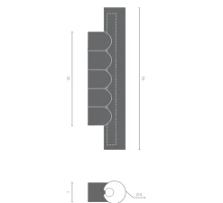 Applique murale, Multitude 5 , Safran , L8cm, H53cm - Matière Grise