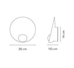 Applique murale, Musa Mural, blanc, LED, dim, 2700K, 449 lm, L26cm, H26cm - Vibia