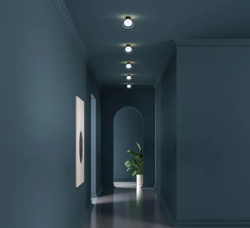 Applique murale, NABILA-552.41, chrome, noir, Ø12cm, P13m - Tooy