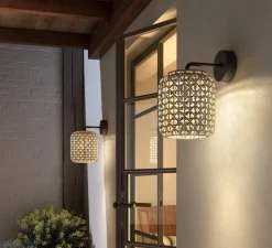 Applique murale, Nans A/02 Outdoor, Brun graphite - Teinte marron, IP66, LED, dim, 2700K, 1450 lm, Ø29cm, H34,4cm - Bover