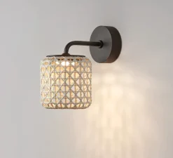 Applique*Bover Applique murale, Nans A/01 Outdoor, , IP66, LED, 2700K, 503 lm, Ø26,5cm, H26cm - Brun graphite - Teinte beige